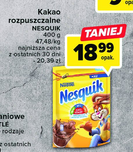 Kakao rozpuszczalne Nesquik promocja