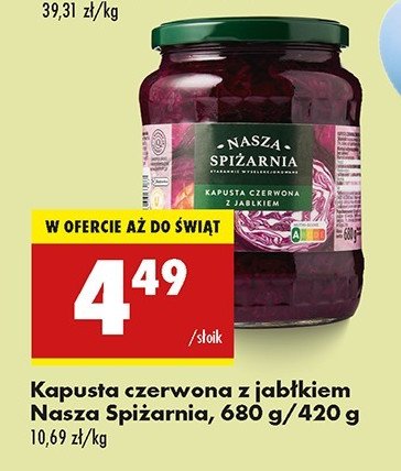 Kapusta czerwona z jab艂kiem Nasza spi偶arnia promocja
