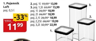 Pojemnik plastikowy 0.5l Black Red White promocja w Black Red White