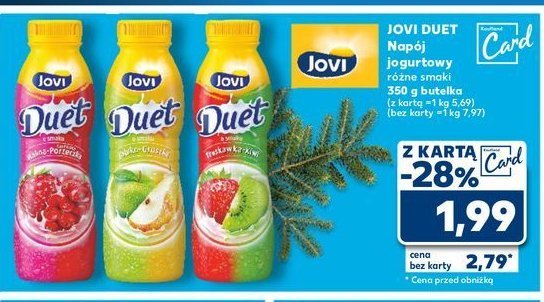 Jogurt truskawka-kiwi Jovi duet promocja w Kaufland