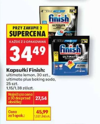 Kapsułki Finish: ultimate lemon, 30 szt. promocja w Biedronka