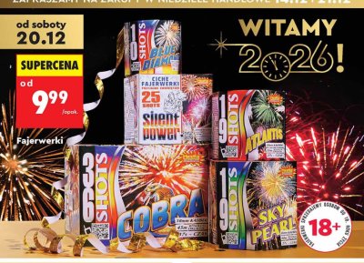 Fajerwerki - różne rodzaje promocja w Biedronka