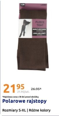 Polarowe rajstopy rozmiary S-XL | różne kolory promocja w Action