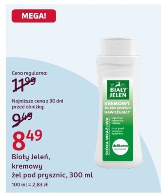 Żel pod prysznic Biały Jeleń kremowy, 300 ml promocja w Rossmann