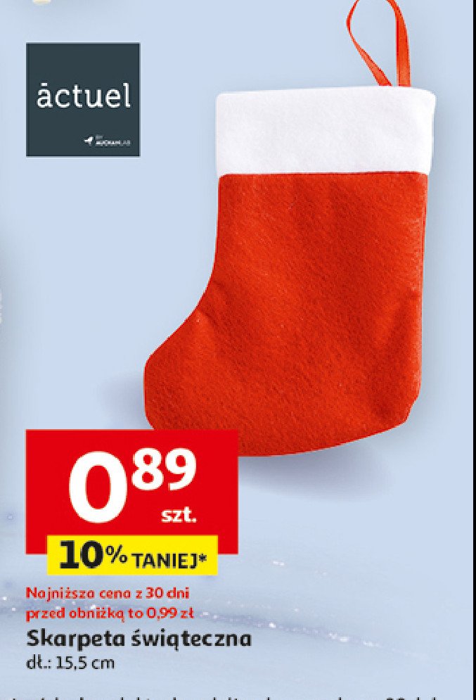 Skarpeta świąteczna Actuel promocja w Auchan