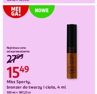 Bronzer do twarzy i cia艂a Miss sporty promocja