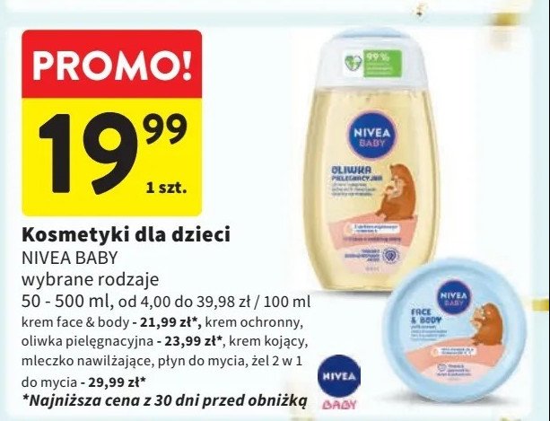 Krem kojący przeciw odparzeniom Nivea baby ochronny promocja