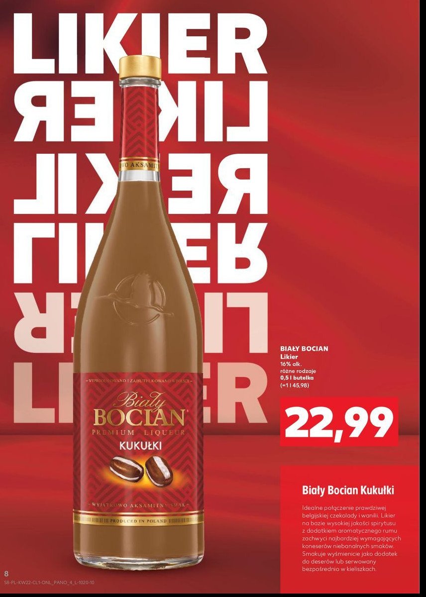 Likier Biały bocian kukułki promocja