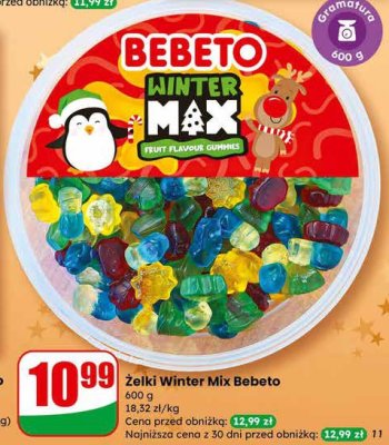 Żelki Winter Mix  promocja w Dino