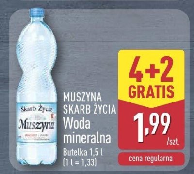 Woda mineralna SKARB ŻYCIA promocja w Aldi