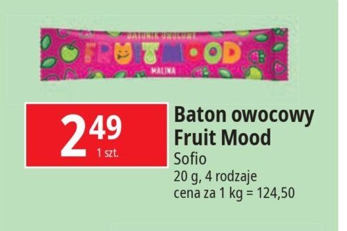 Baton malinowy FRUIT MOOD promocja