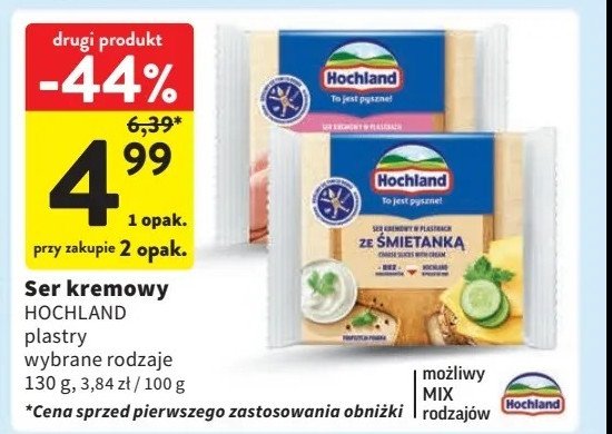 Ser topiony  śmietankowy Hochland promocja