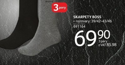 Skarpety Boss rozmiary 39/42-43/46 promocja w Selgros