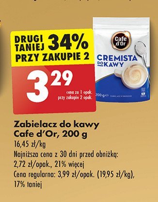 Zabielacz do kawy Cafe d'or promocja