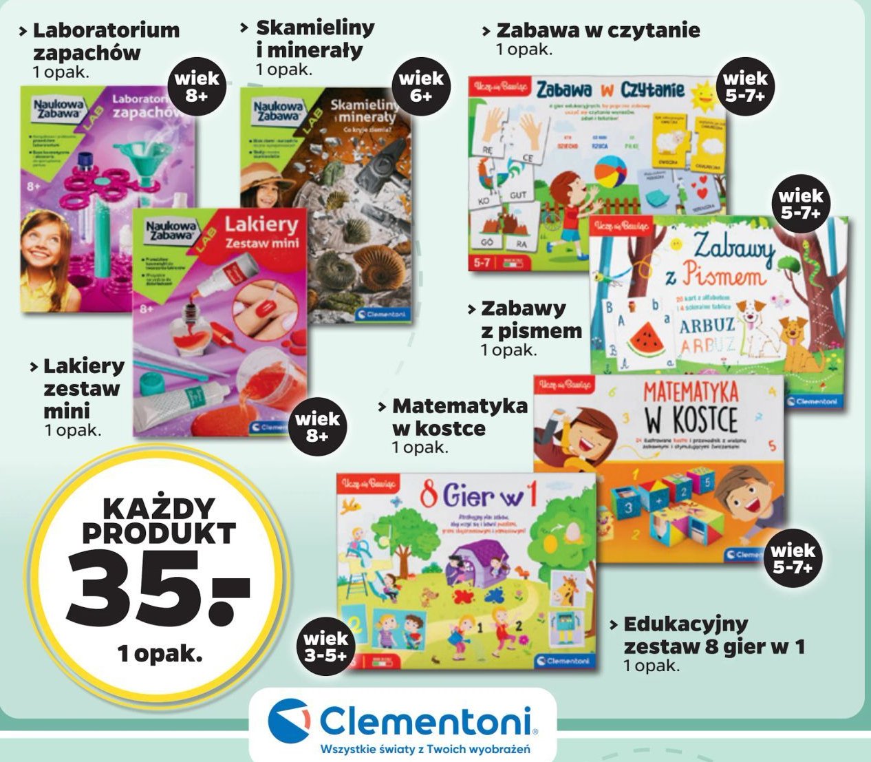 Ucz臋 si臋 bawi膮c - matematyka w kostce Clementoni promocja