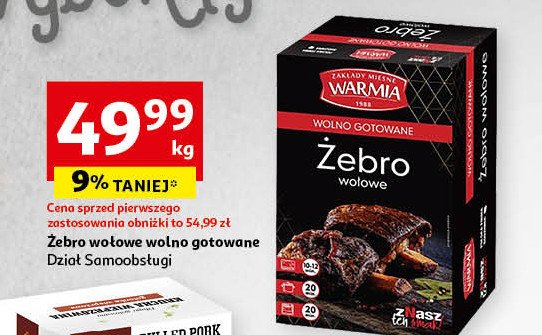 Żebro wołowe wolno gotowane Warmia promocja w Auchan