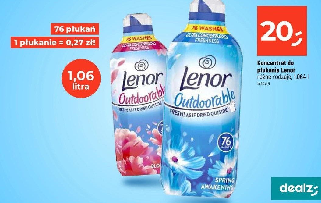 Koncentrat do płukania blossom Lenor promocja