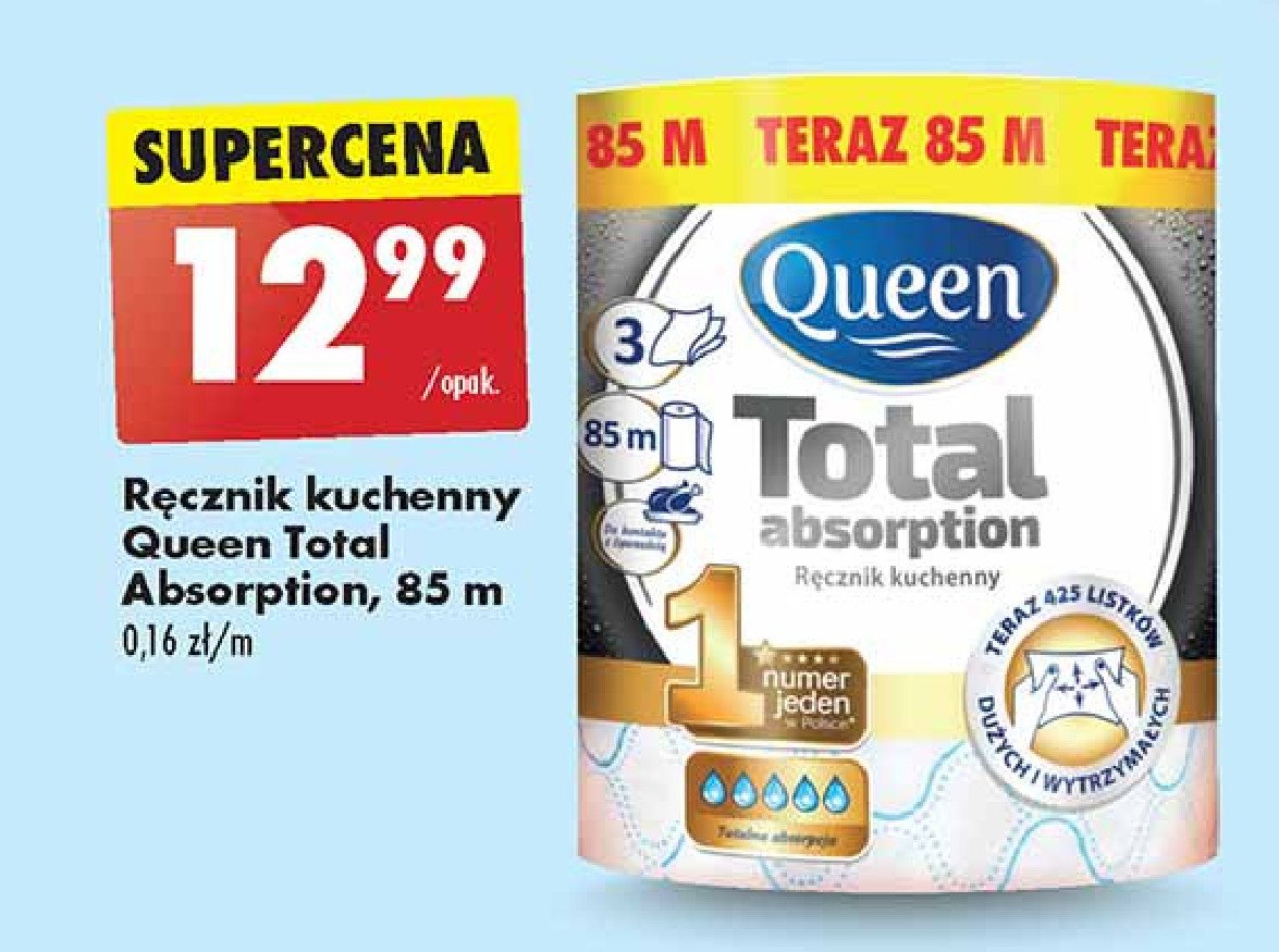 Ręcznik kuchenny total absorption 85 m Queen promocja