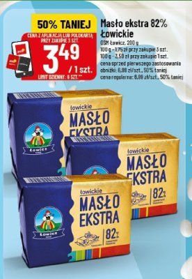 Masło ekstra Łowickie 82% promocja w POLOmarket