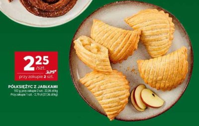 Bułka półksiężyc z jabłkami 102 g promocja w Stokrotka