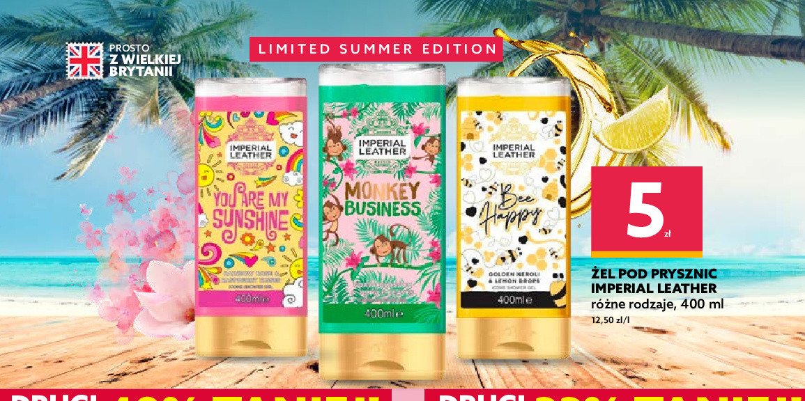 Żel pod prysznic monkey business IMPERIAL LEATHER promocja w Rossmann