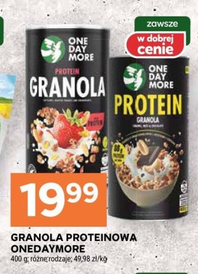 Granola proteinowa ONEDAYMORE różne rodzaje promocja w Stokrotka