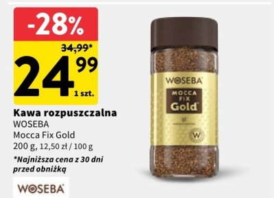 Kawa rozpuszczalna Woseba Mocca Fix Gold promocja w Intermarche
