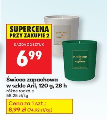 Świeca zapachowa w szkle 28 h promocja w Biedronka