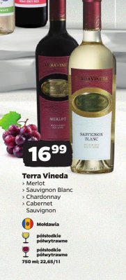 Wino Terra Vineda Merlot półsłodkie półwytrawne 750 ml promocja w Netto
