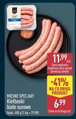 Kiełbaski białe surowe  promocja w Aldi