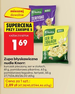 Zupa błyskawiczna nudle teriyaki promocja w Biedronka