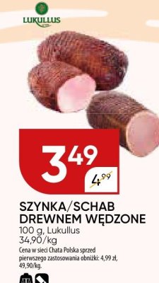 Szynka/schab drewnem wędzone promocja w Chata Polska