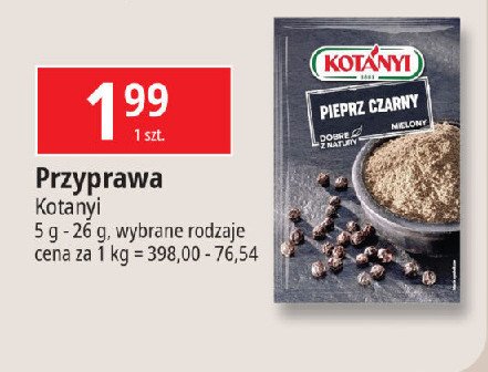 Pieprz  czarny mielony Kotanyi promocja