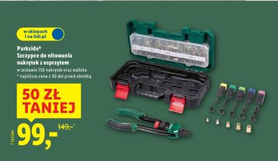 Parkside Szczypce do nitowania nakrętek z osprzętem promocja w Lidl