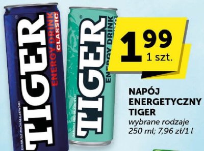 Napój energetyczny Tiger wybrane rodzaje 250ml promocja w Euro Sklep