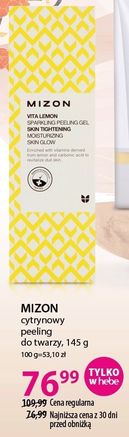 Peeling cytrynowy do twarzy Mizon promocja