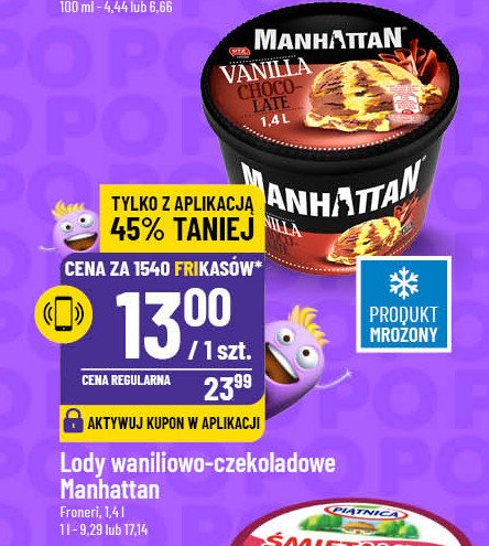 Lody double vanilla Manhattan (nestle) promocja