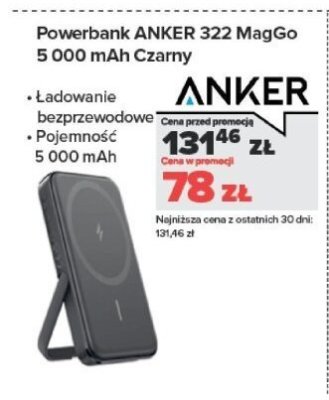Powerbank 322 MagGo 5 000 mAh Czarny promocja w NEONET