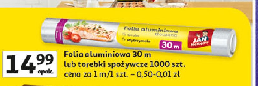 Folia aluminiowa 30 m Jan niezbędny promocja w Auchan