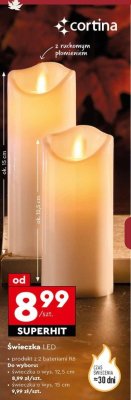 Świeczka LED Cortina promocja w Biedronka