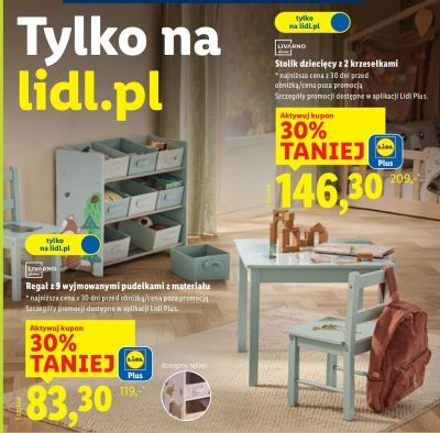 Regał z 9 wyjmowanymi pudełkami z materiału Livarno Living promocja w Lidl