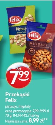 Przekąski Felix pistacje, migdały promocja w Żabka