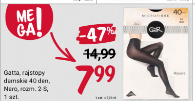 Rajstopy bye cellulite 50 den nero 2-s Gatta promocja