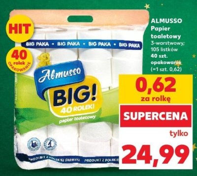 Papier toaletowy BIG 3-warstwowy 40 szt. promocja w Kaufland