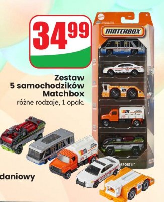 Zestaw 5 samochodzików Matchbox różne rodzaje promocja w Dino