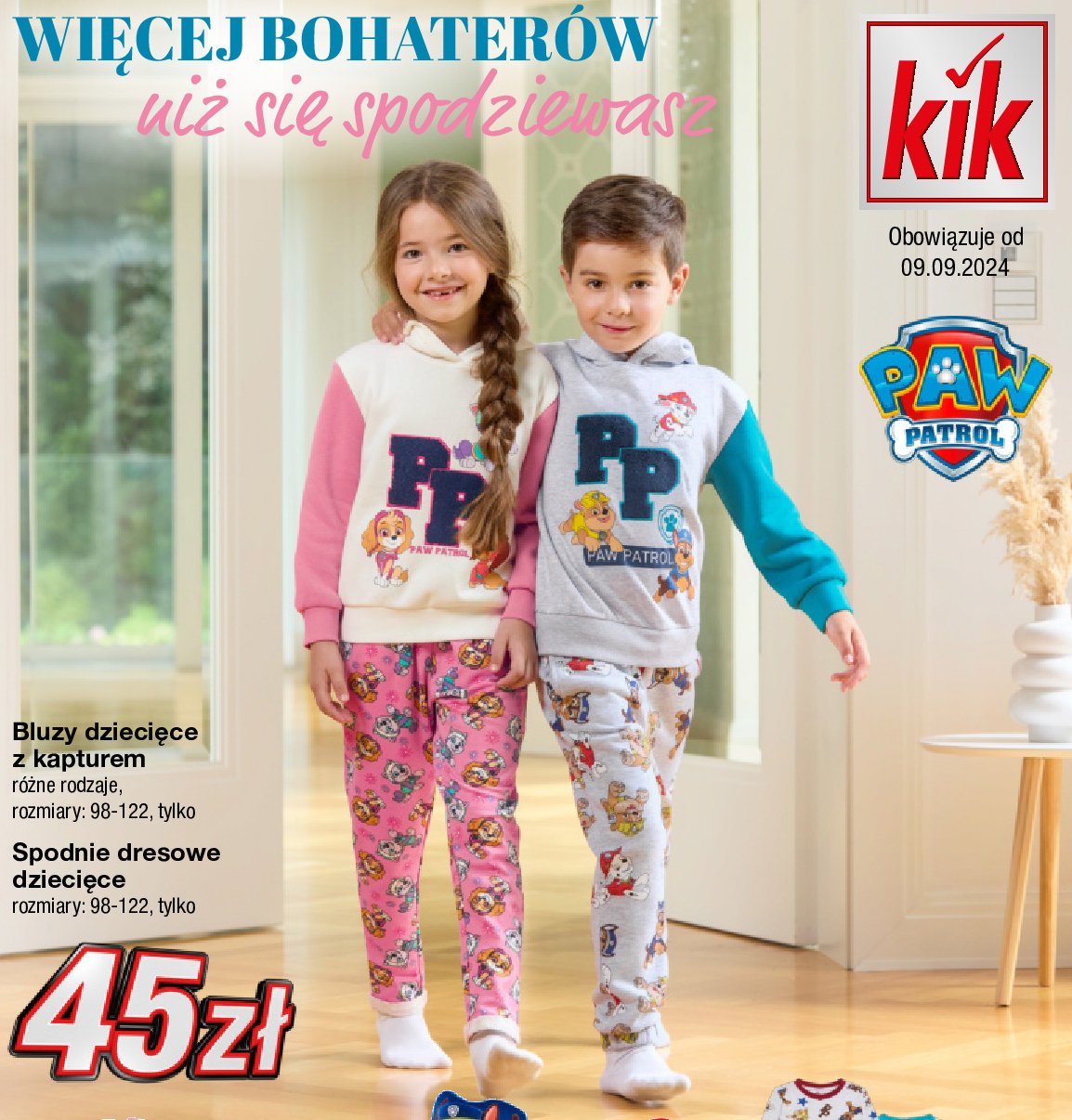 Bluza dziecięca z kapturem psi patrol 98-122 promocja