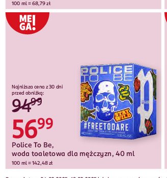 Woda toaletowa Police to be #freetodare promocja