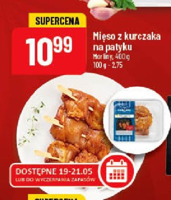 Mięso z kurczaka na patyku Morliny promocja