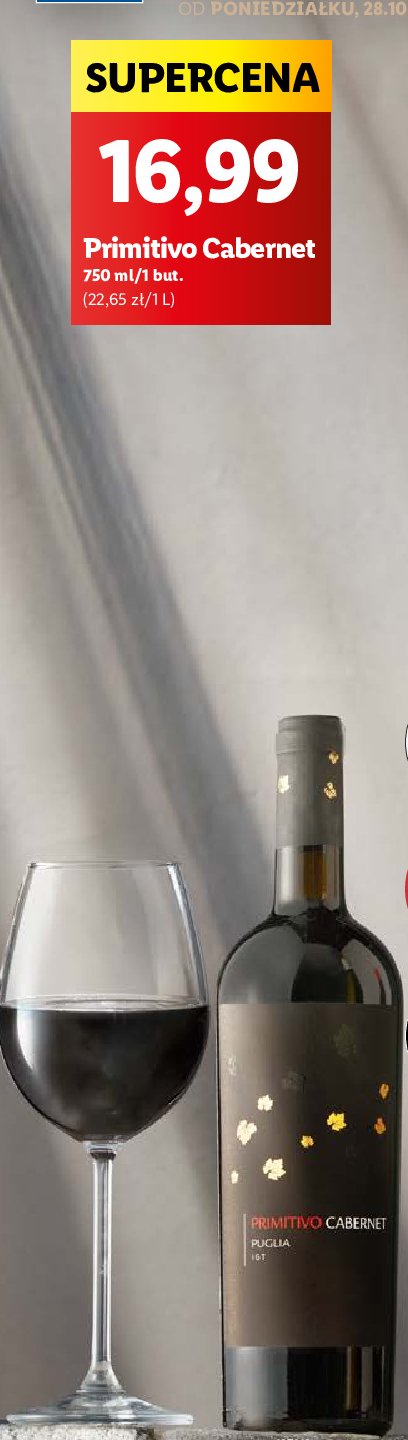 Wino primitivo cabernet PUGLIA promocja w Lidl