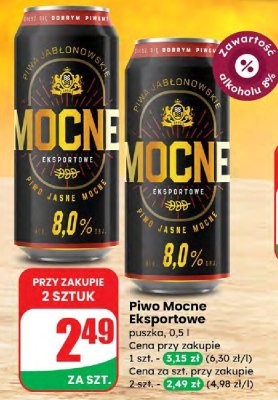 Piwo Mocne Eksportowe puszka promocja w Dino